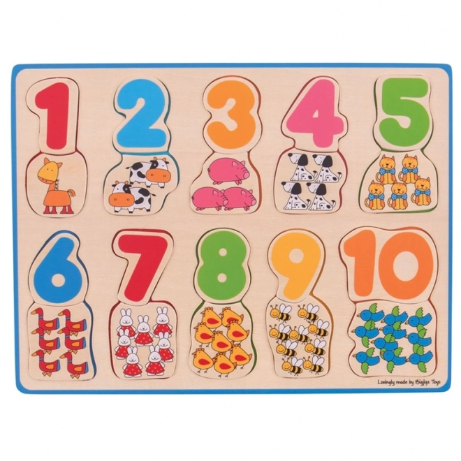 Puzzle de numărare Bigjigs Toys