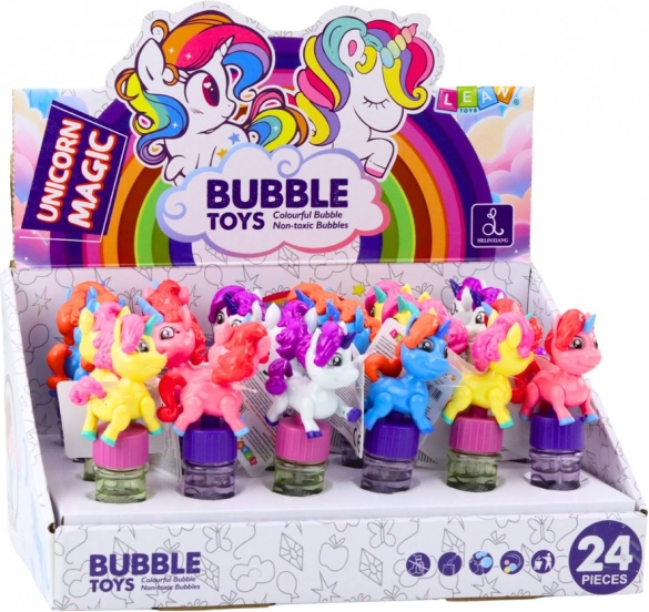 Baloane săpun Unicorn cu figurină mobilă 14cm