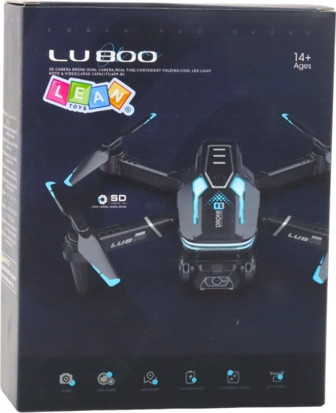 Dron cu cameră LU800 LED lumini albastre