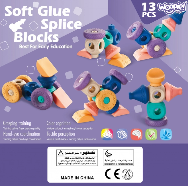 Set De Cuburi Sensory WOOPIE Pentru Bebeluși