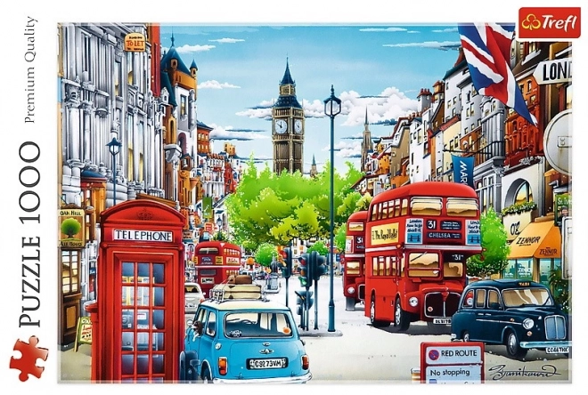 Puzzle 1000 Piese - Stradă din Londra