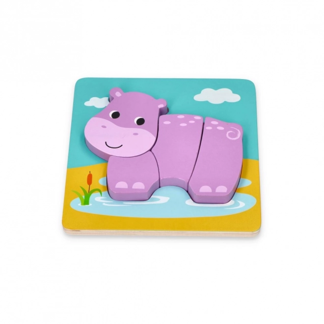 Set de patru puzzle-uri cu animale