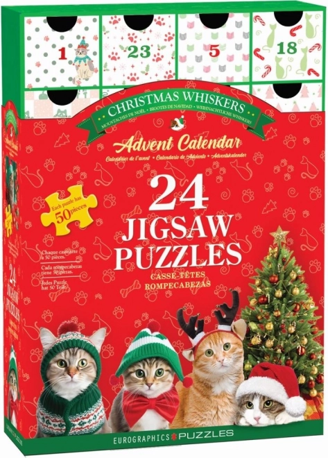 Calendar de Advent: Puzzle cu Mustață de Crăciun