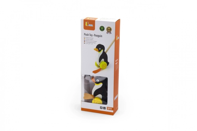 Pinguin împingător din lemn Viga Toys