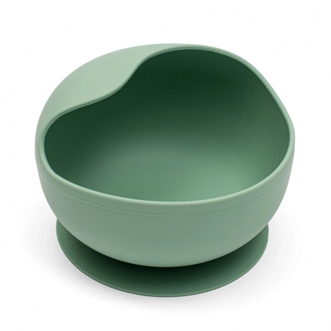 Castron din silicon cu ventuză verde New Baby