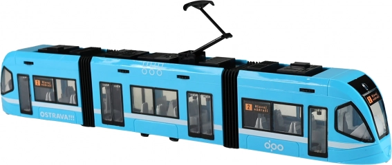 Tramvai modernă Ostrava albastră 47 cm
