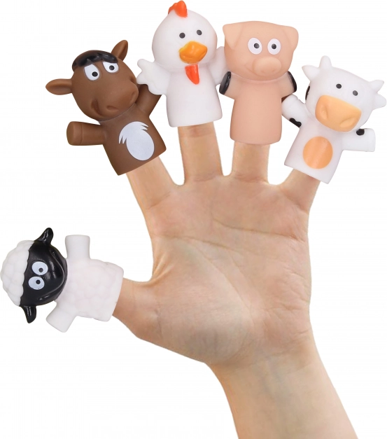 Animale pe degete 5 cm set 5 bucăți