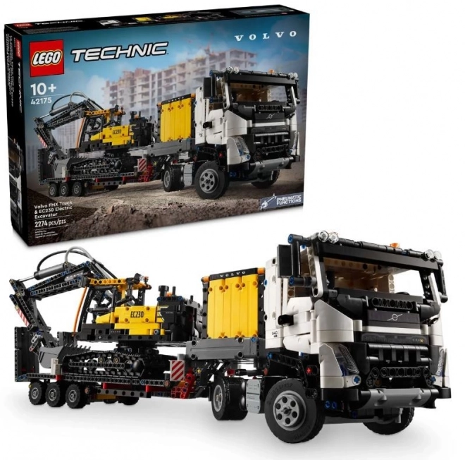 Camion Volvo cu excavator electric EC230 LEGO Technic