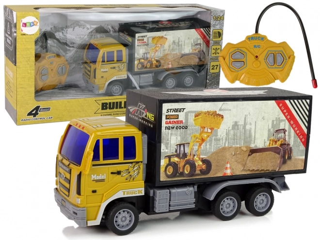 Camion de construcții teleghidat 1:24 galben