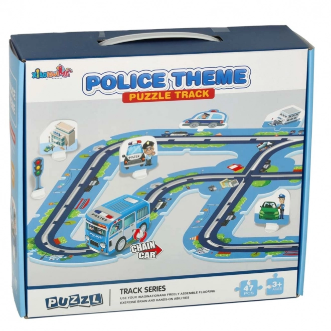 Puzzle trase auto politie