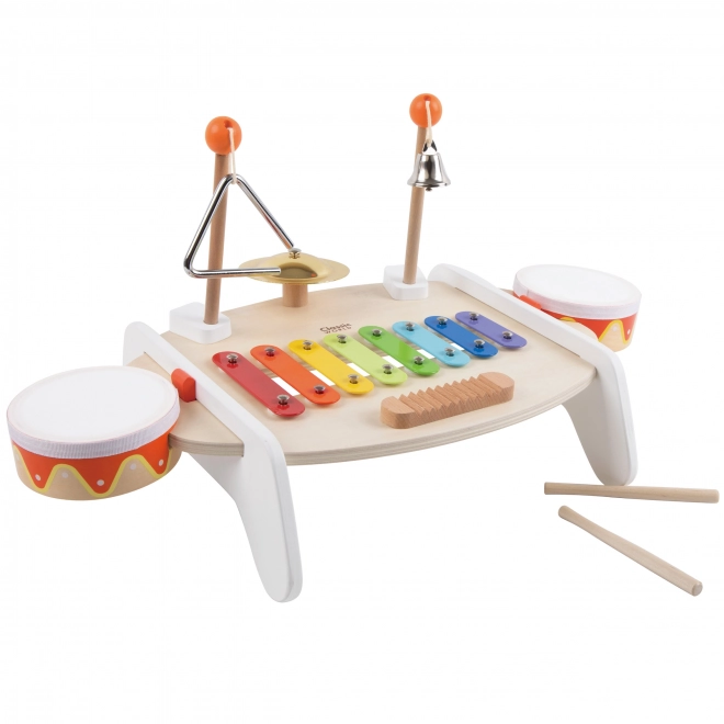 Set instrumente muzicale Classic World pentru copii - xilofon, tarkă, taler, bătăture și altele