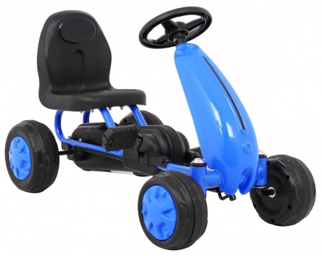 Primul go-kart cu pedale pentru copii albastru