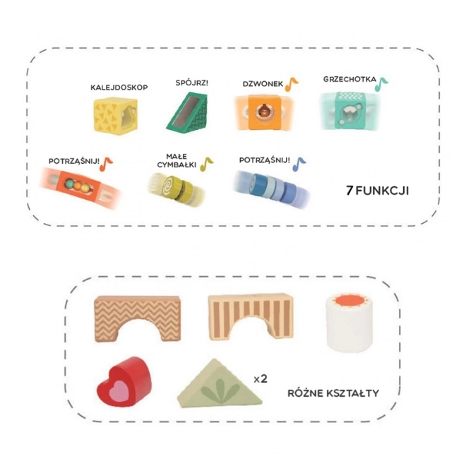 Klocki senzoriale multifuncționale cu 7 funcții Montessori de la Classic World