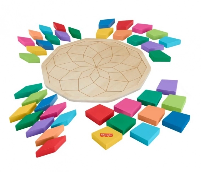 Puzzle educativ din lemn Mandala