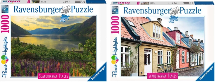 Set de două puzzle-uri 2 × 1000 piese RAVENSBURGER