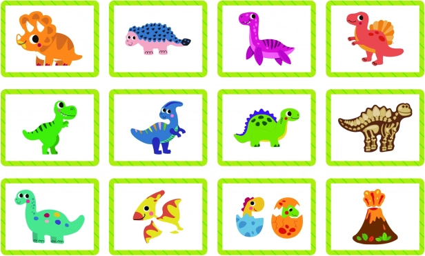 Puzzle magnetic cu dinozauri de la Tooky Toy