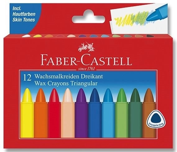 Voskovite triunghiulare Faber-Castell set 12 culori