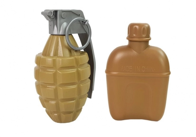 Set de jucării militare cu pistol, mască și cască