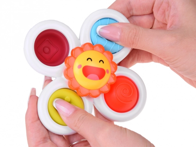 Jucărie senzorială fidget spinner cu ventuză, set de 3