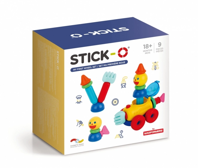 Klocki Magnetice Stick-o Primul Meu Set cu Roți