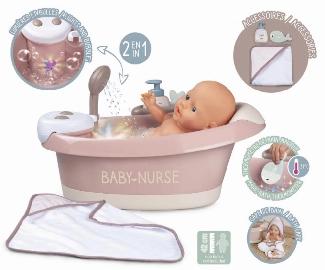 Vaniță pentru păpuși cu accesorii Baby Nurse Electronic