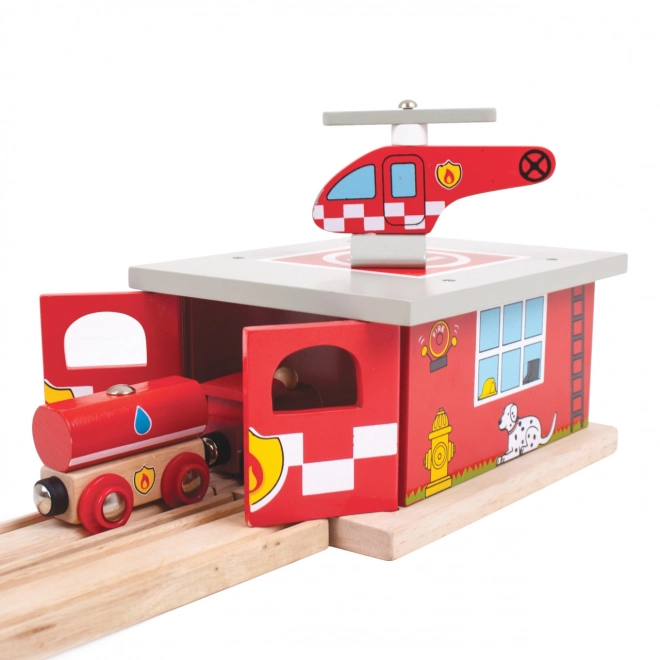 Stația de pompieri Bigjigs Rail