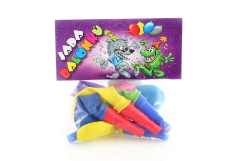 Baloane gonflabile cu fluier, set 7 buc