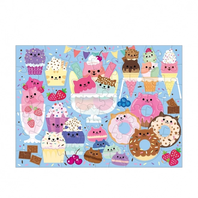 Puzzle Mudpuppy Cafenea pentru pisici cu arome – 60 piese