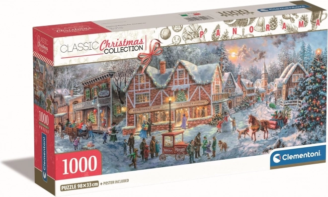 Puzzle panoramic Clementoni colecția de Crăciun pregătirea pentru Crăciun 1000 piese