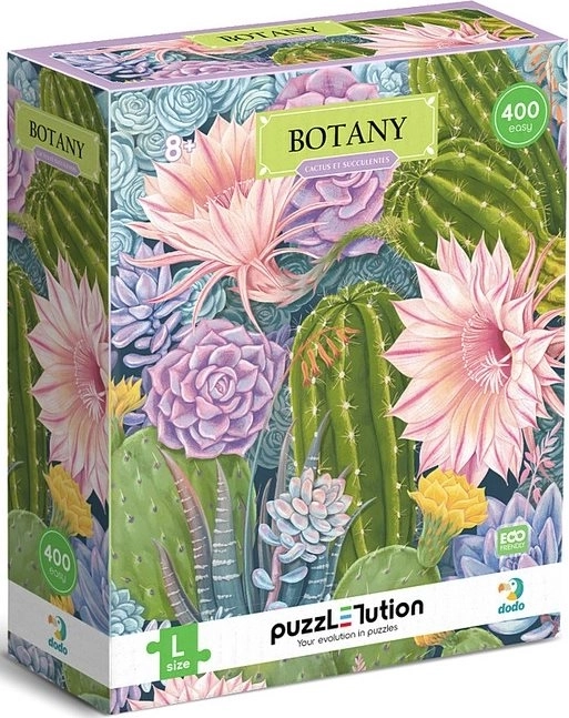 Puzzle DODO Botanică: Cactuși și Suculente 350 piese