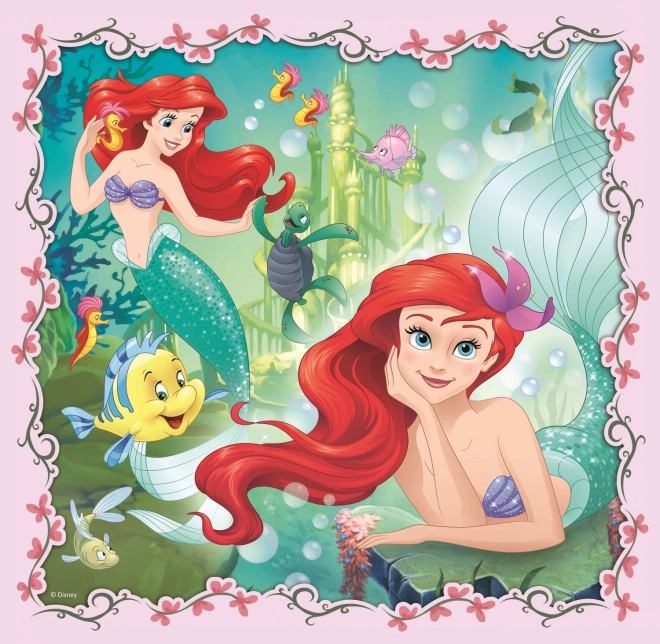 Puzzle Disney Prințese cu Prieteni 3 în 1