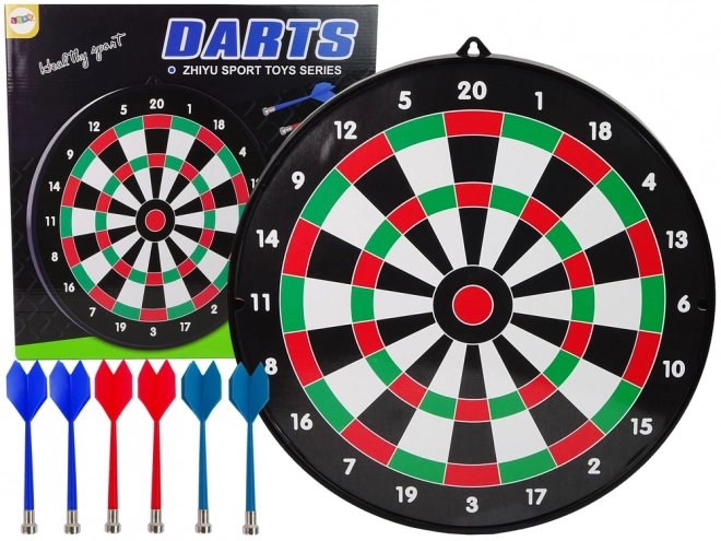 Tarcă de darts magnetică cu 6 săgeți