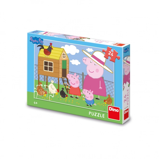 Puzzle dino Peppa Pig 24 piese