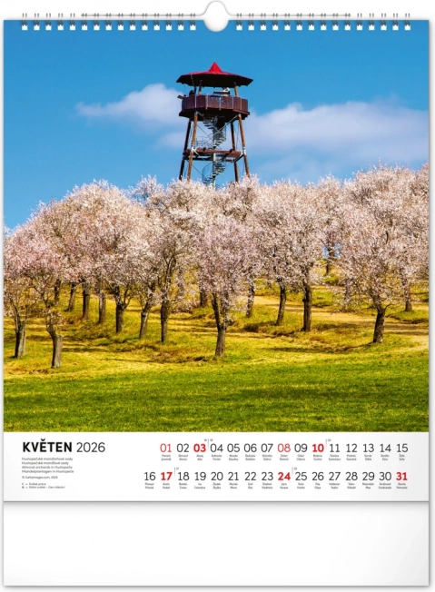 Calendar de perete Plimbări prin peisajele Moraviei 2026