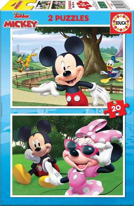 puzzle Mickey și prietenii 2x20 piese