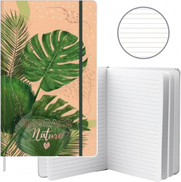 Caiet A5 cu Motiv Monstera - 80 Foi