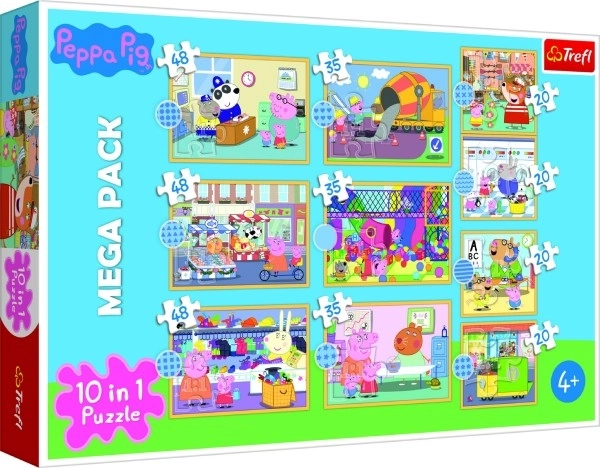 Puzzle Prasátul Peppa 10 în 1