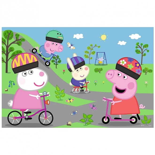 Puzzle Prasátko Peppa: Zi activă MAXI