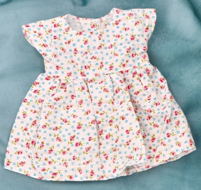 Rochie pentru păpușa Miniland 38cm cu imprimeu floral deschis