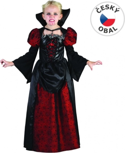 Rochie de carnaval Vampiriță pentru copii, mărime 120 - 130 cm