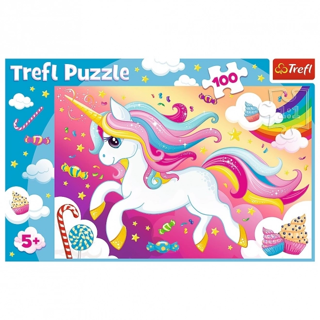 Puzzle 100 piese - frumos unicorn