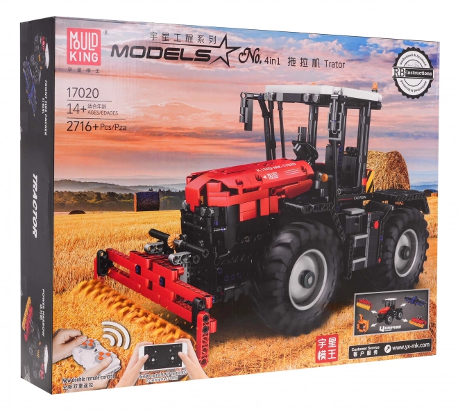 Set construcție tractor roșu 2716 bucăți