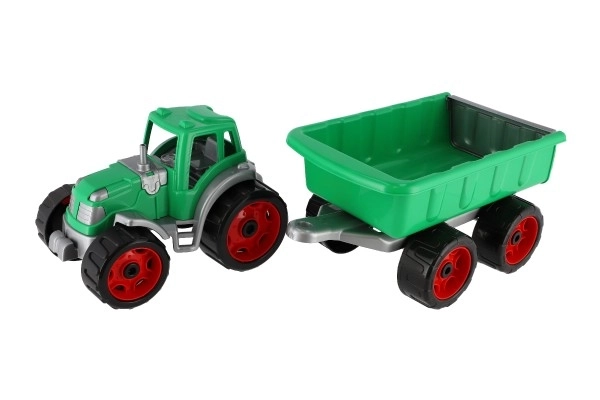 Tractor cu remorcă, plastic, 53 cm