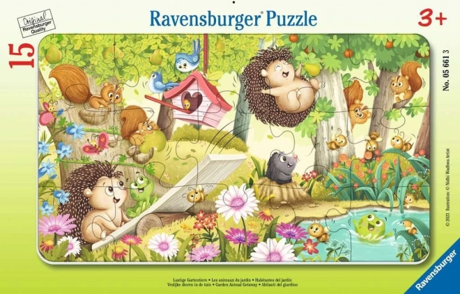 Puzzle cu grădină Ravensburger, 15 piese