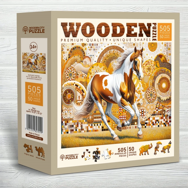 Puzzle din lemn elegant cal 505 piese