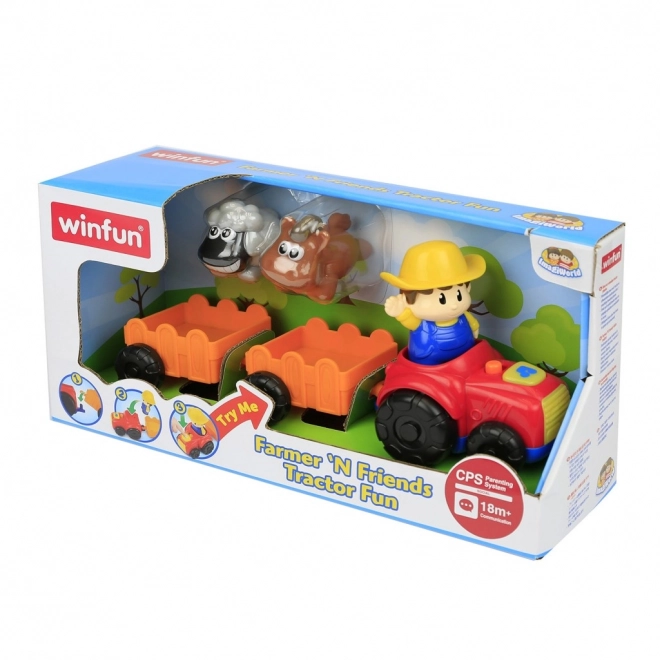 Tractor cu remorcă și sunete