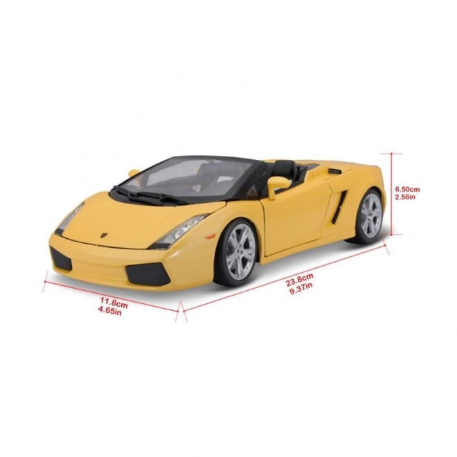 Mașinuță metalică Lamborghini Gallardo Spyder galbenă