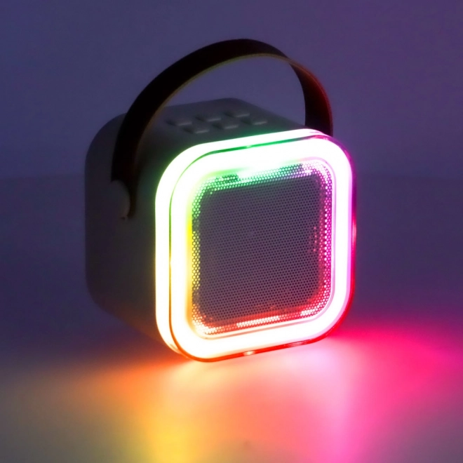 Set karaoke cu 2 microfoane și difuzor portabil Bluetooth USB LED