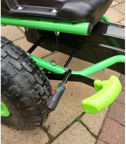 Kart cu pedale + Anvelope gonflabile + Scaun reglabil – Verde