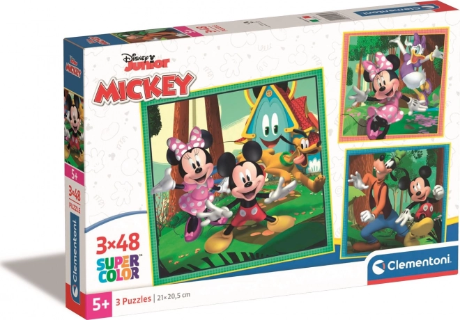 Puzzle cu Mickey și prietenii 3x48 piese